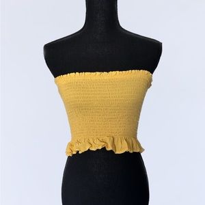 FOREVER 21 Yellow Ruffled Bando